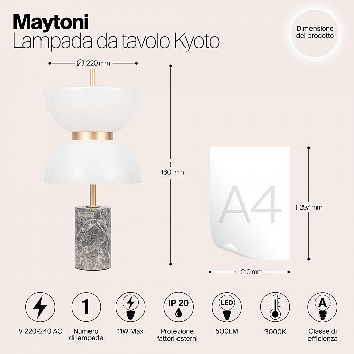 Настольная лампа Maytoni MOD178TL-L11GR3K